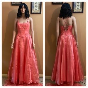 Peach Ball Gown Dress (long)